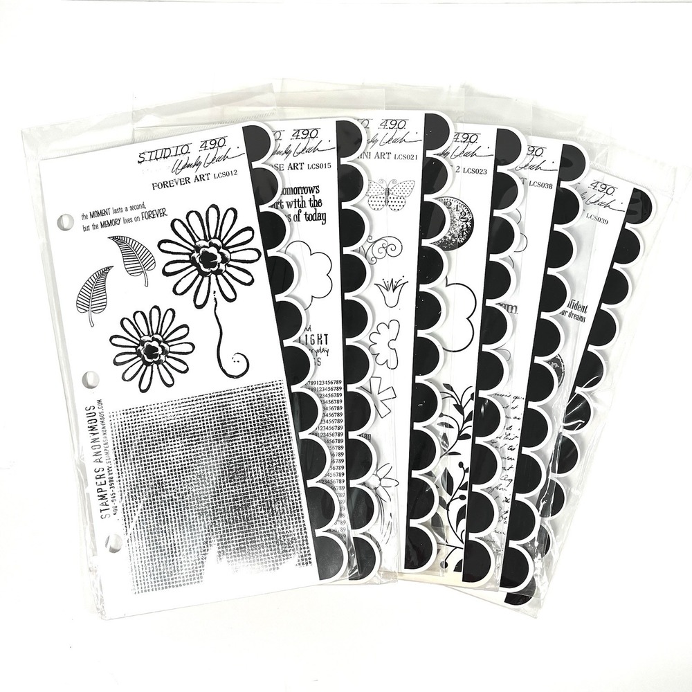 Wendy Vecchi Studio 490 Stampers Anonymous Cling Mount Art Flowers Lot of 6 Sets